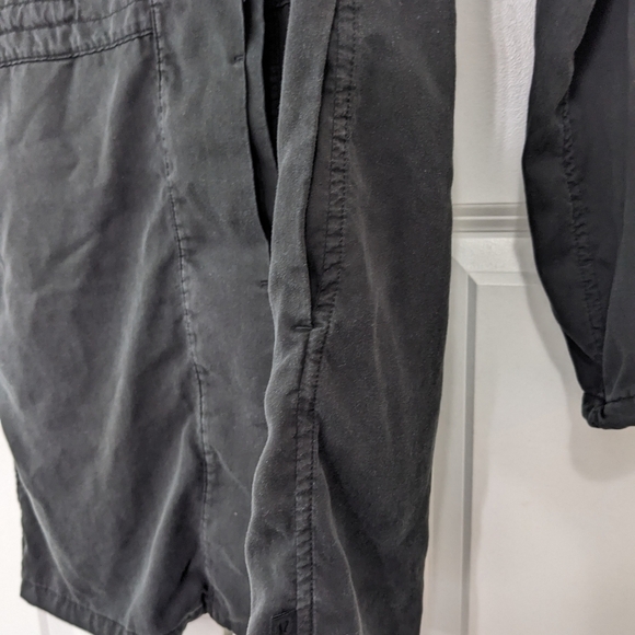 Lululemon City Stroll Jacket Women's 2 Black Full Button Snap Cinch Waist Tencel - Picture 2 of 7